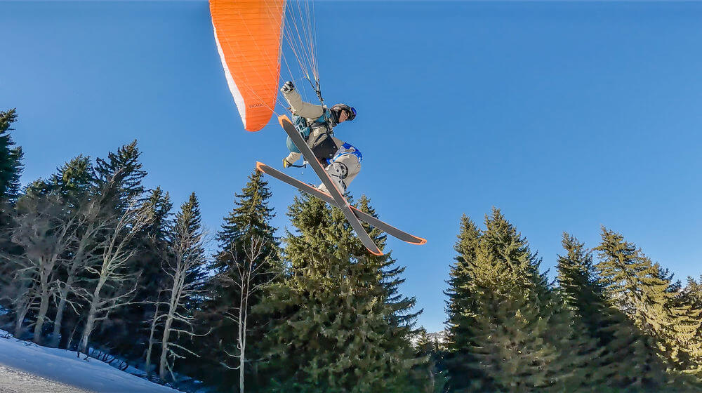 Compétition de vol et ski